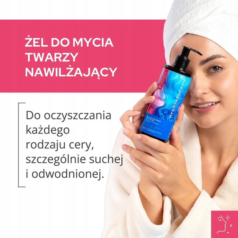 Żel do mycia twarzy nawilżający VIANEK Prebiotyczny cera sucha i wrażliwa - obrazek 2