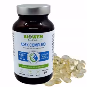 Biowen Witaminy ADEK Complex+ 90kaps witamina ADEK w oleju MCT Beta Karoten