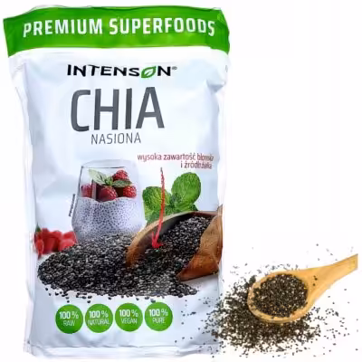 INTENSON Nasiona CHIA 500g szałwia hiszpańska wspomaga proces odchudzania