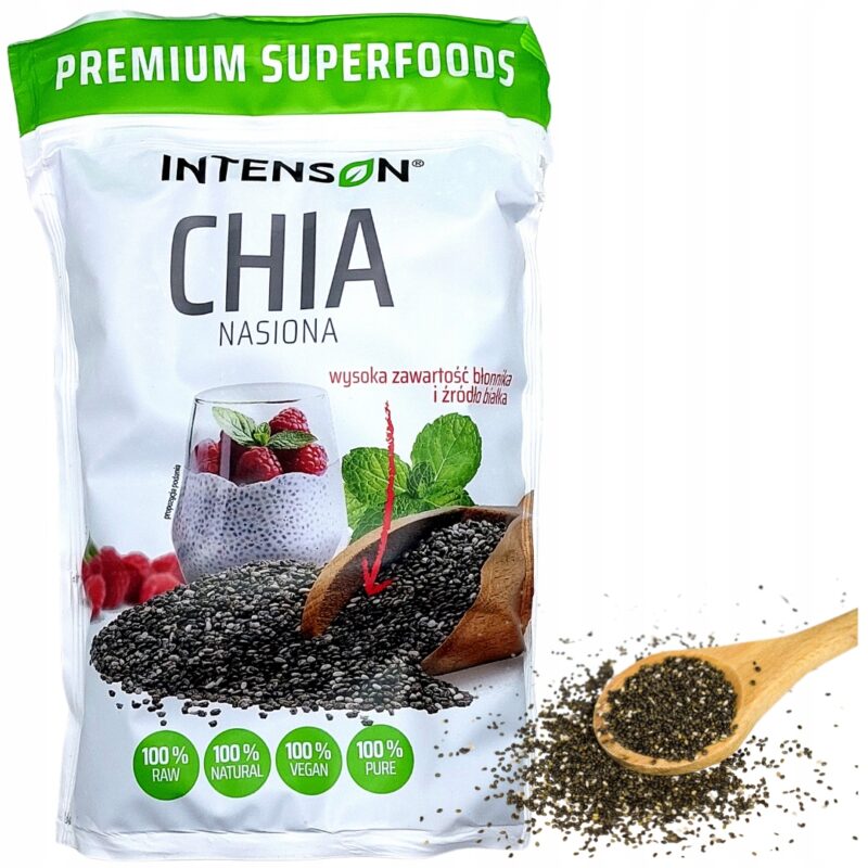 INTENSON Nasiona CHIA 500g szałwia hiszpańska wspomaga proces odchudzania