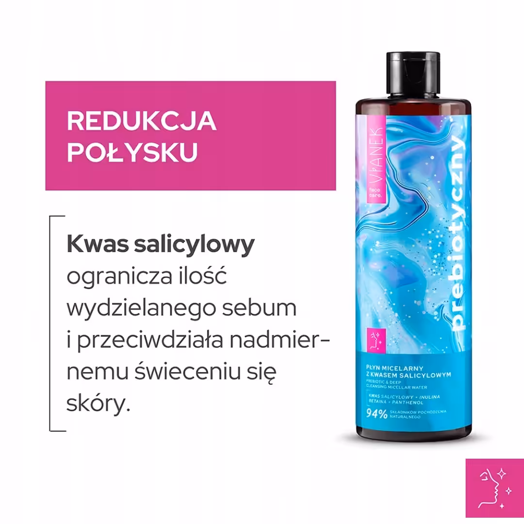 Płyn micelarny z kwasem salicylowym VIANEK Prebiotyczny do cery mieszanej - obrazek 5