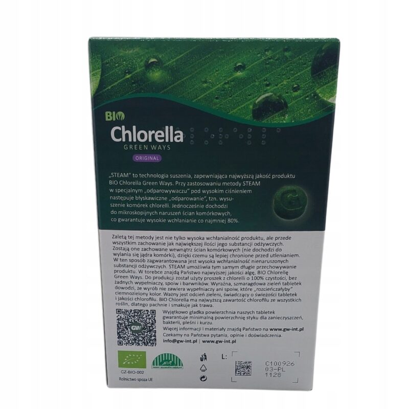 Chlorella Green Ways tabletki 1320 szt 330 g OCZYSZCZANIE Z METALI CIĘŻKICH - obrazek 5