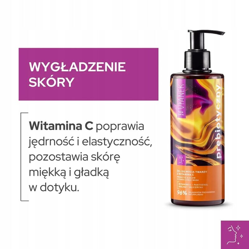 Żel do mycia twarzy z witaminą C VIANEK Prebiotyczny oczyszczanie Twarzy - obrazek 4