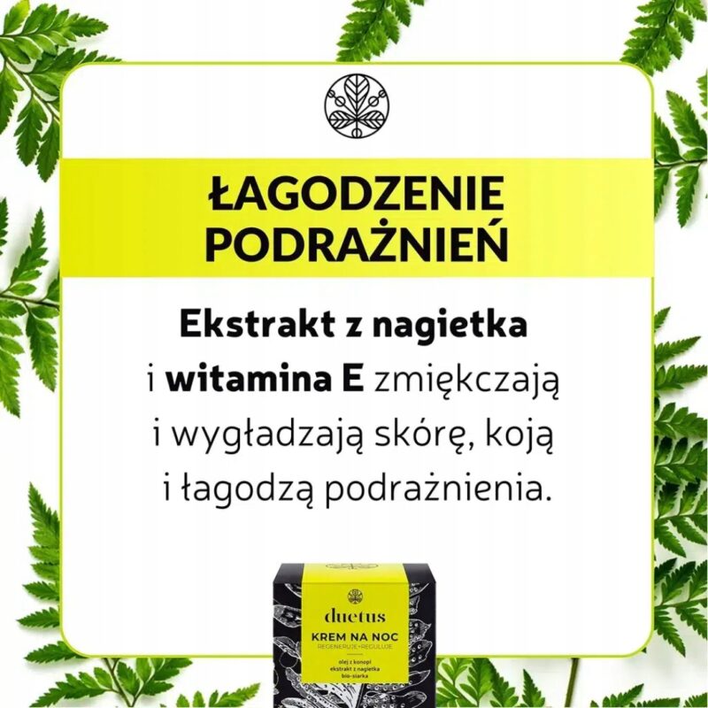 DUETUS Regenerujący Krem Na Noc Odżywający do Cery Mieszanej Lekki krem - obrazek 5