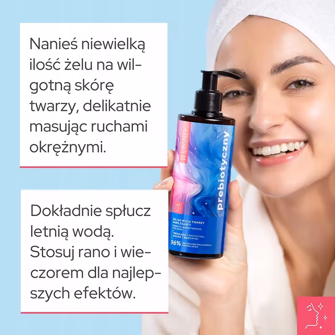 Żel do mycia twarzy nawilżający VIANEK Prebiotyczny cera sucha i wrażliwa - obrazek 6
