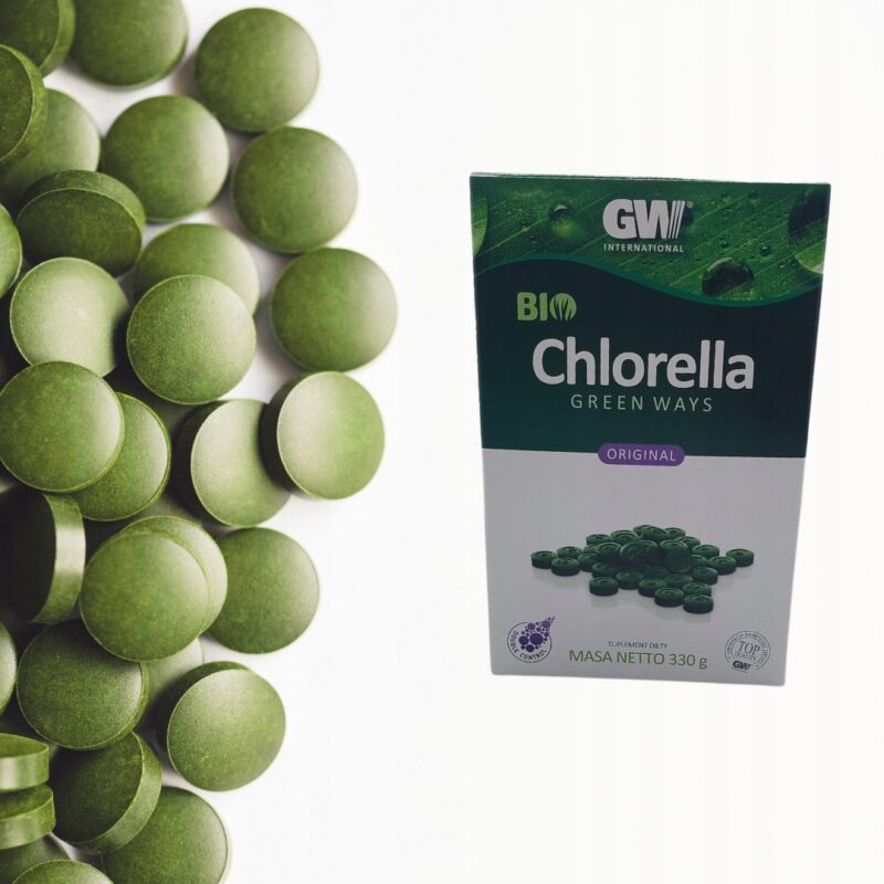 Chlorella Green Ways tabletki 1320 szt 330 g OCZYSZCZANIE Z METALI CIĘŻKICH - obrazek 2