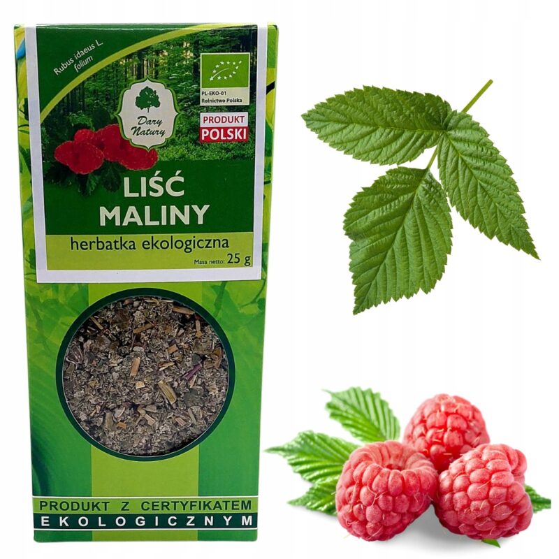 Malina liść - 25g DARY NATURY Herbata liść maliny Oczyszczanie organizmu
