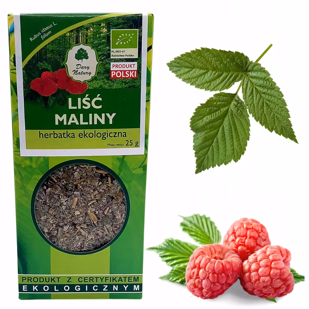 Malina liść - 25g DARY NATURY Herbata liść maliny Oczyszczanie organizmu