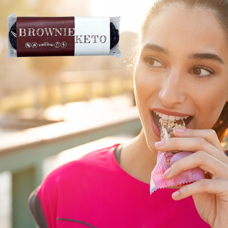 Baton Warszawski KETO 50g baton warszawski brownie nisko węglowodanowy - obrazek 2