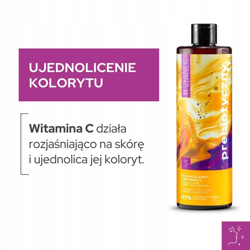 Płyn micelarny z witaminą C VIANEK Prebiotyczny Płyn do demakijażu 400ml - obrazek 7