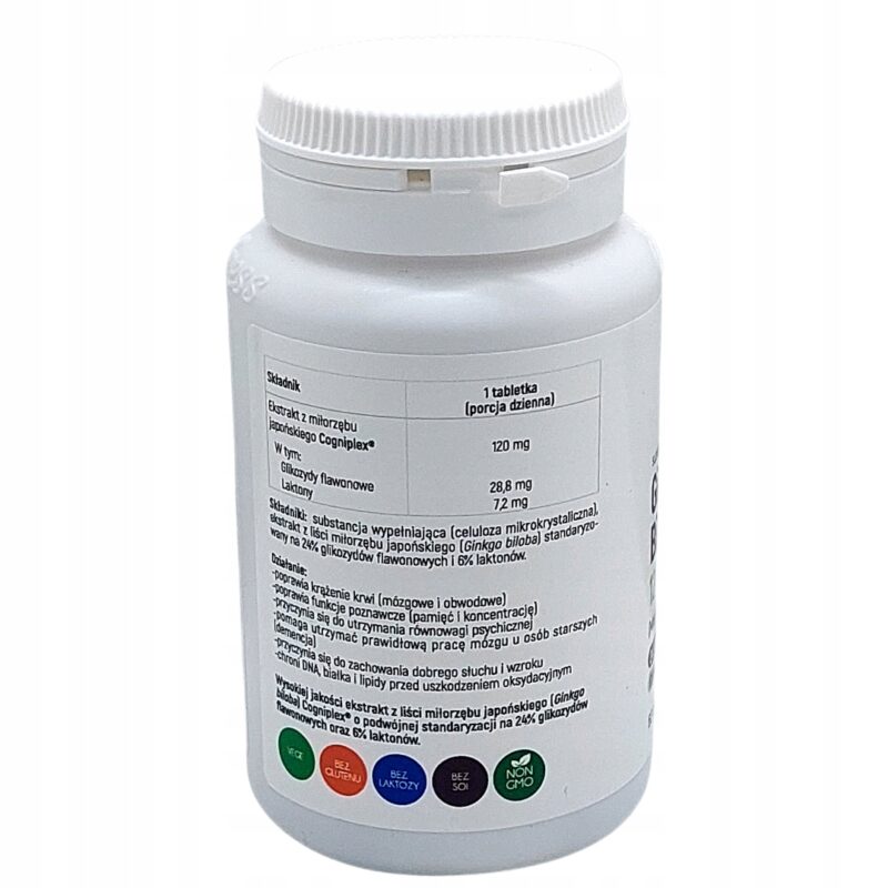 Aliness GINKGO BILOBA Miłorząb japoński 120 mg pamięci i koncentracja - obrazek 7