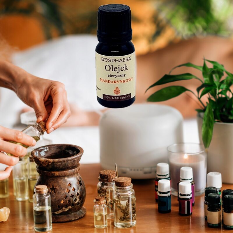 Naturalny olejek eteryczny mandarynkowy Bosphaera 10ml Idealny na zmęczenie - obrazek 3