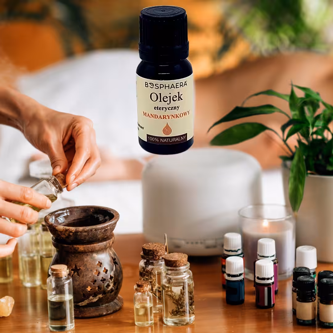 Naturalny olejek eteryczny mandarynkowy Bosphaera 10ml Idealny na zmęczenie - obrazek 3