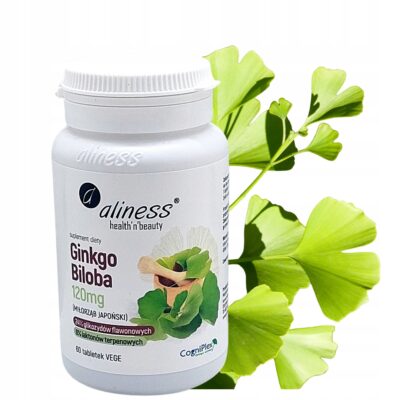 Aliness GINKGO BILOBA Miłorząb japoński 120 mg pamięci i koncentracja