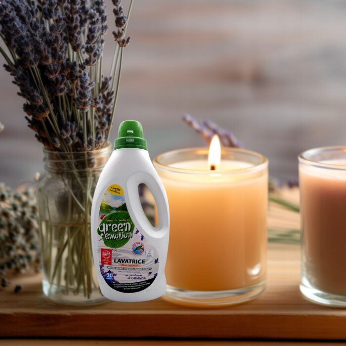 Hipoalergiczny płyn do prania tkanin Ecolabel LAWENDA Green Emotion 1500ml - obrazek 3