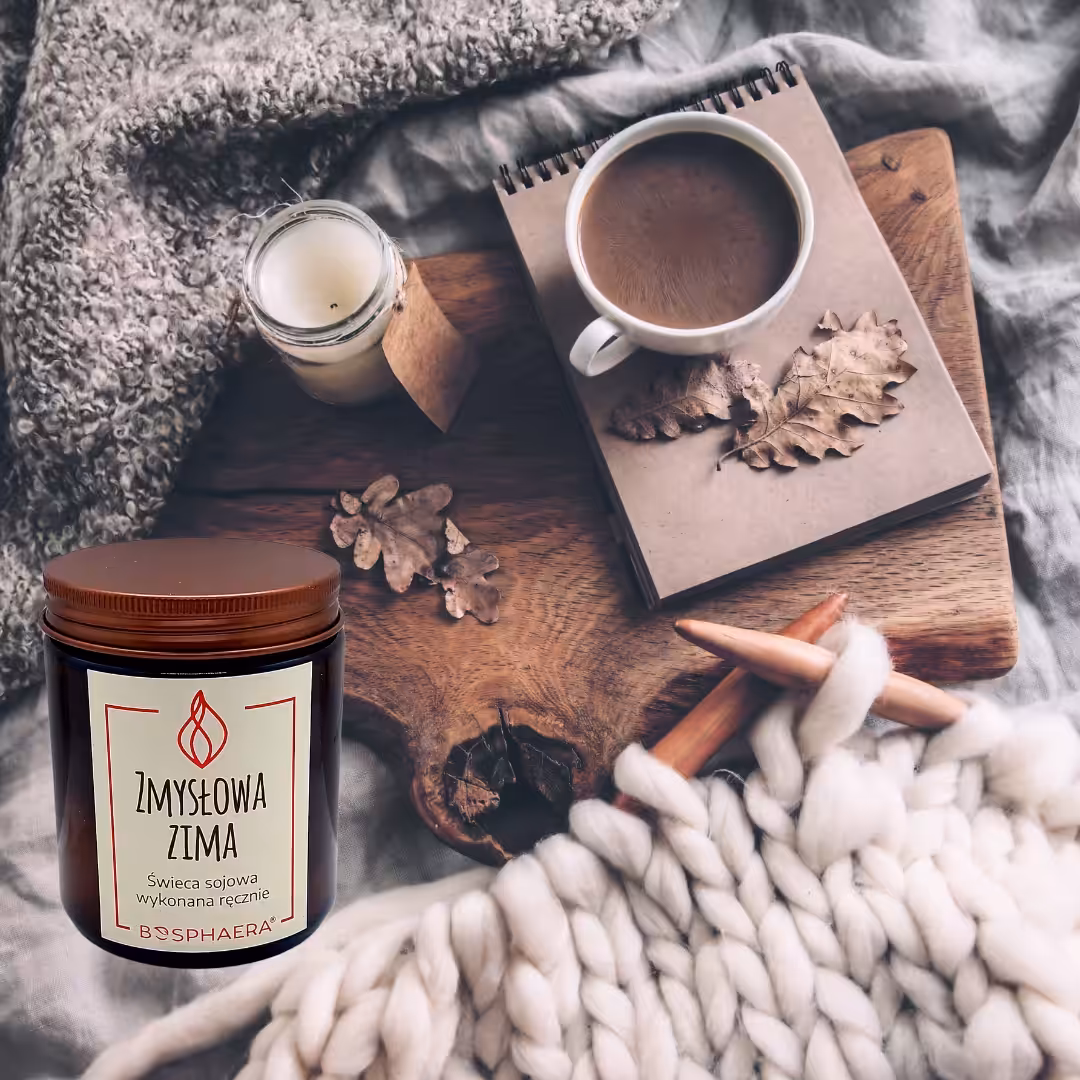Świeca Zapachowa Sojowa Zmysłowa Zima 100% naturalny wosk sojowy Bosphaera - obrazek 5