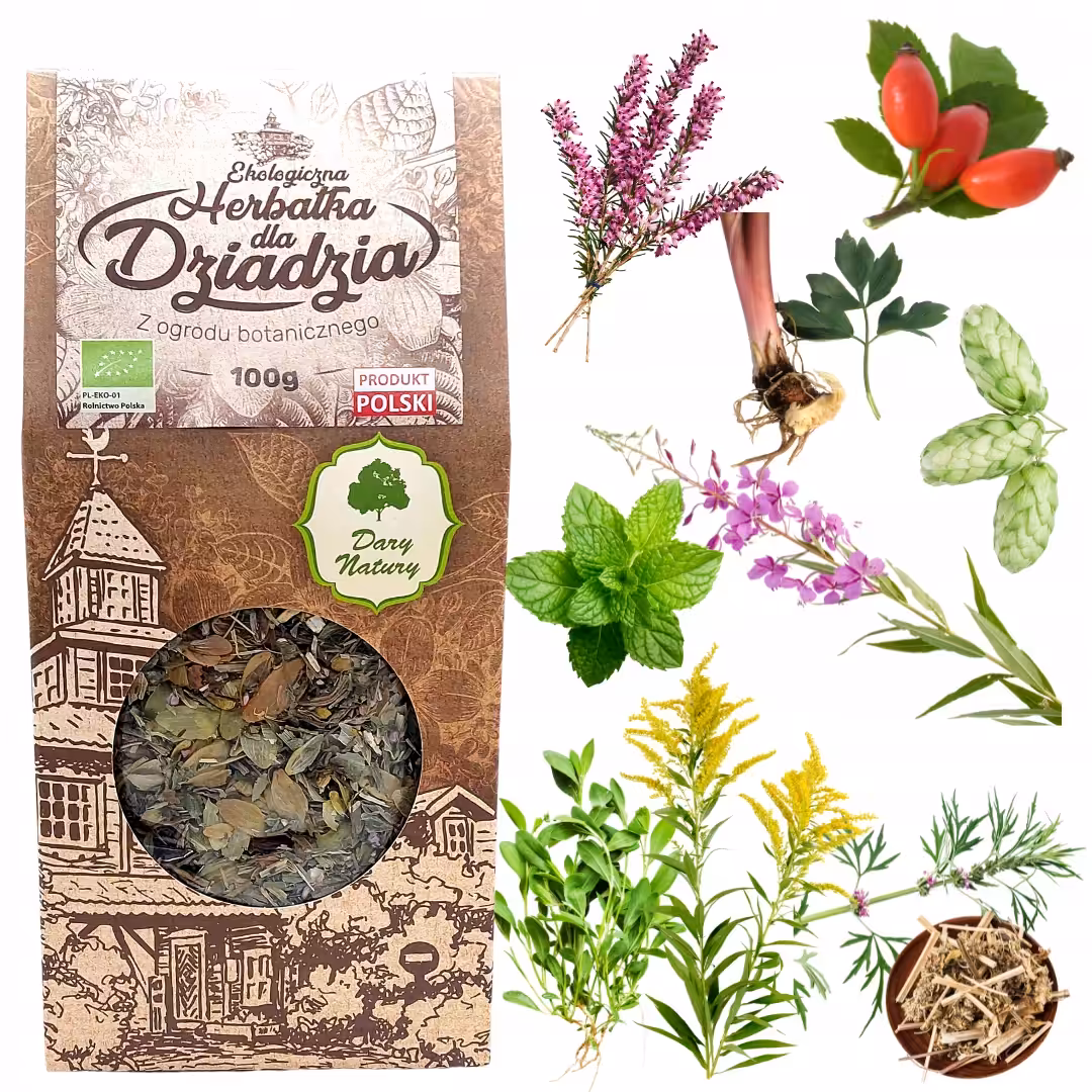 Herbata dla DZIADKA 100g Dary Natury prezent dla dziadka Zdrowie w Filiżanc