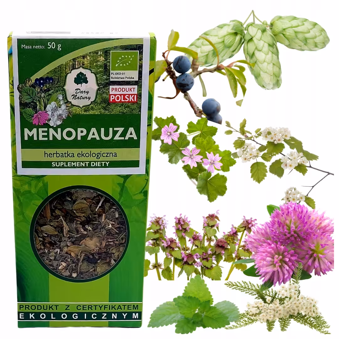 Herbata Menopauza EKO 50g DARY NATURY Relaks, odprężenie i poprawa snu