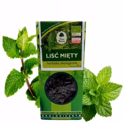 Liść Mięty BIO 25g DARY NATURY Mięta liść Trawienie Herbata z Mięta Wzdęcia