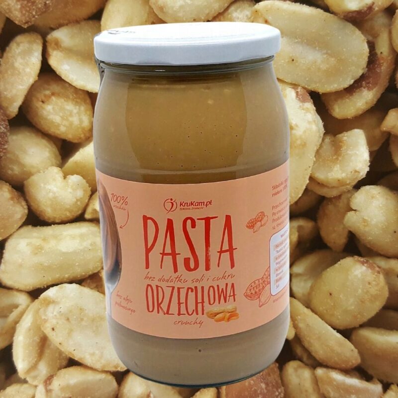 2x KruKam Pasta Orzechowa 100% Krem Orzechowy Crunchy 900g - obrazek 8