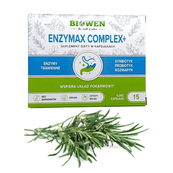 Enzymax Complex Biowen Enzymy trawienne 15 kaps Wsparcie trawienia Blister