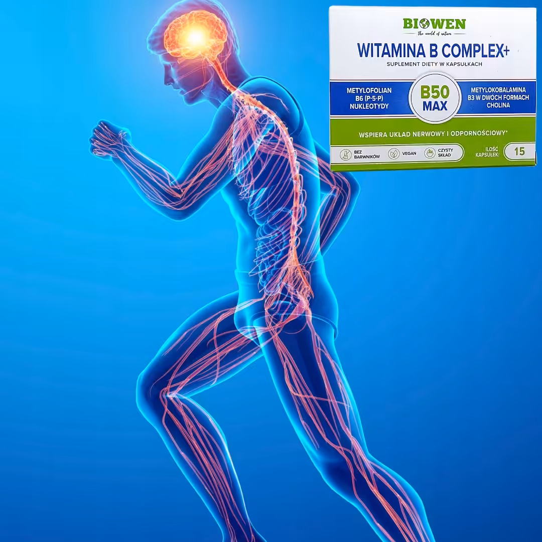 Witamina B Complex+ Biowen 15 kaps witaminy na układ nerwowy, na odporność - obrazek 5