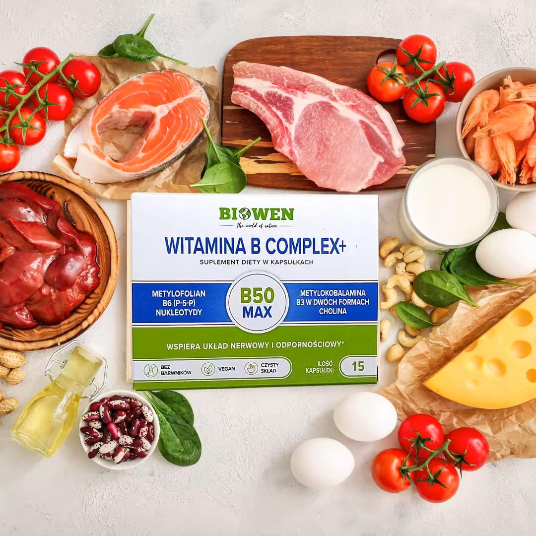 Witamina B Complex+ Biowen 15 kaps witaminy na układ nerwowy, na odporność - obrazek 3