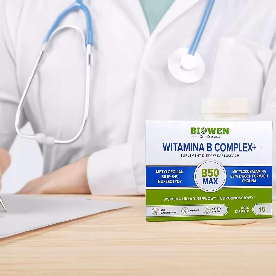 Witamina B Complex+ Biowen 15 kaps witaminy na układ nerwowy, na odporność - obrazek 2