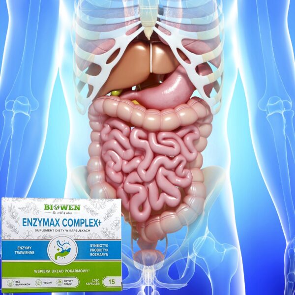 Enzymax Complex Biowen Enzymy trawienne 15 kaps Wsparcie trawienia Blister - obrazek 2