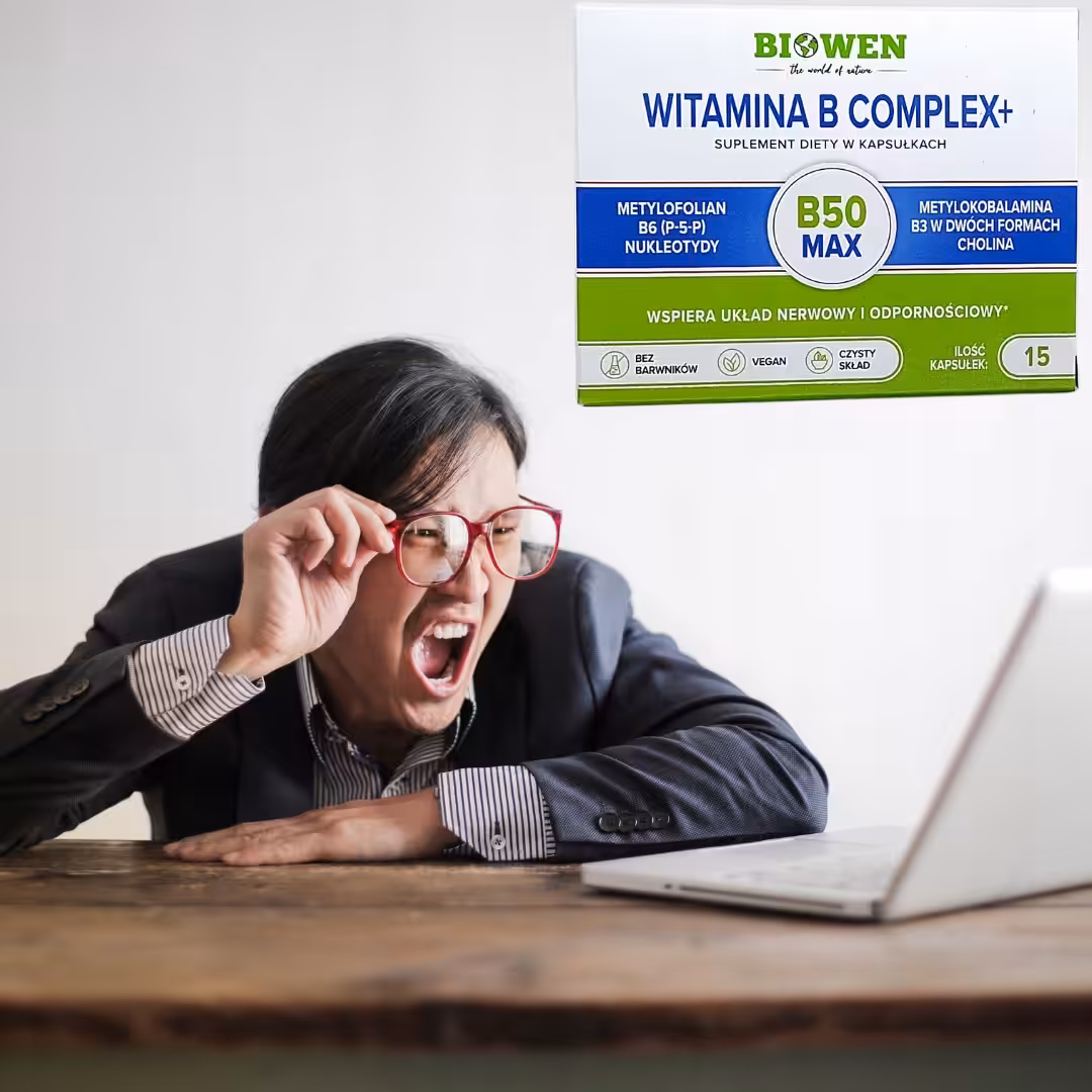 Witamina B Complex+ Biowen 15 kaps witaminy na układ nerwowy, na odporność - obrazek 6