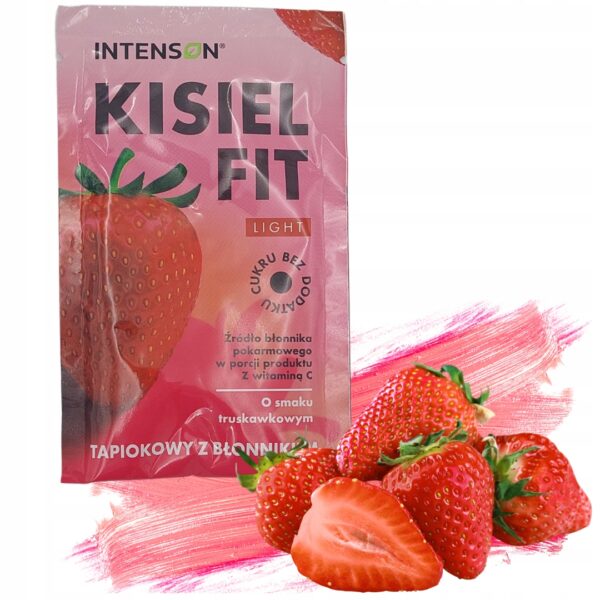 Kisiel Fit z Tapioką Truskawkowy z Inuliną i Ekstraktem z Acai - 20 g