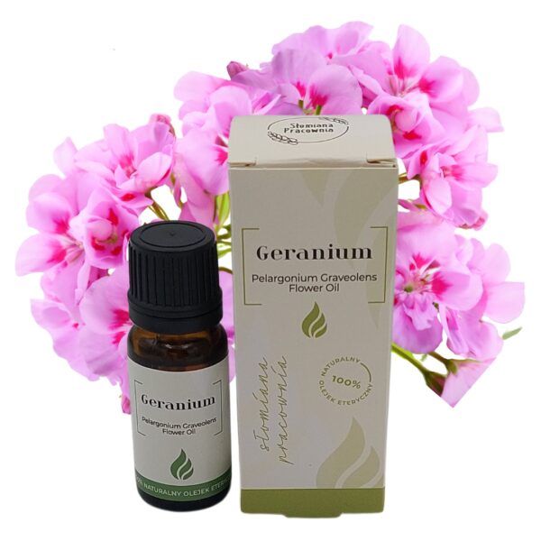 Olejek eteryczny geranium10ml Naturalny olejek Geranium Słomiana Pracownia