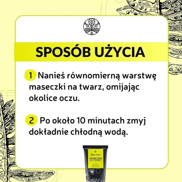 DUETUS Maseczka do Twarzy dla mężczyzn 75ml Oczyszczająca i Regulująca - obrazek 4