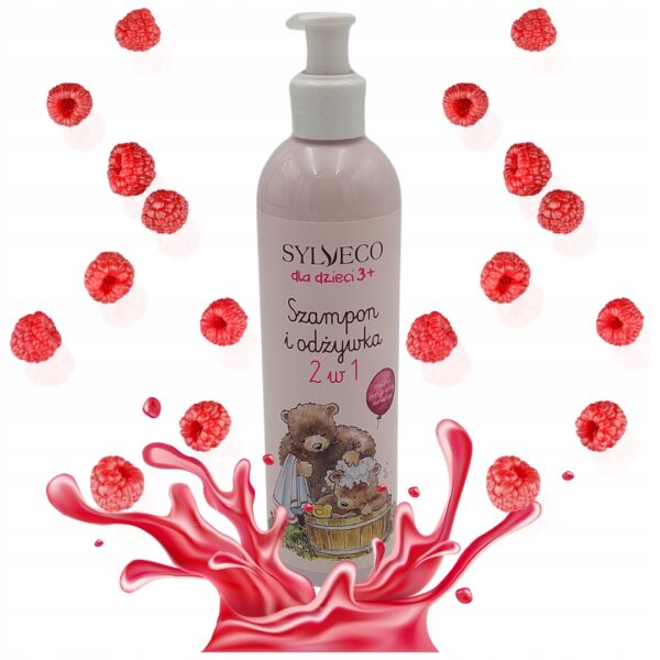 SYLVECO Szampon i odżywka do włosów dla dzieci 2w1 3+ 300ml Malinowy