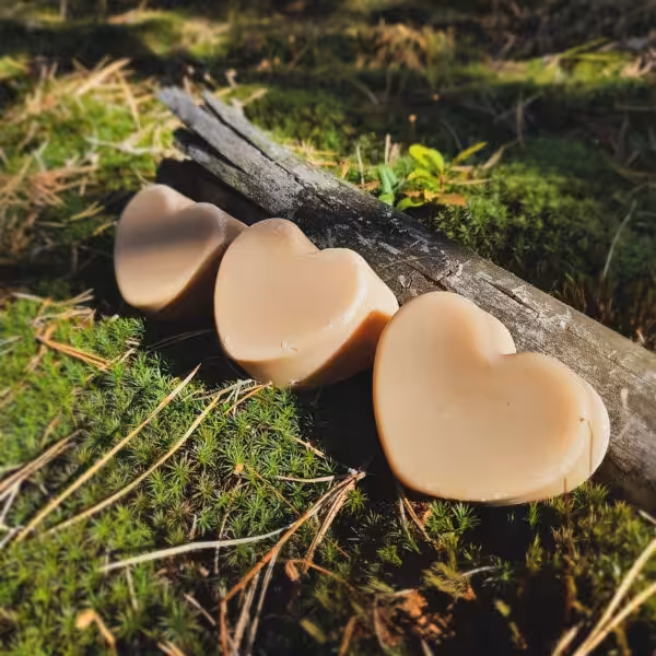 Mydło naturalne ręcznie robione KarmeLove Serce mydło delikatne z miodem - obrazek 4
