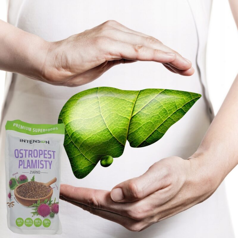 Ostropest plamisty ziarno Intenson 200g Silybum marianum dla wątroby - obrazek 4