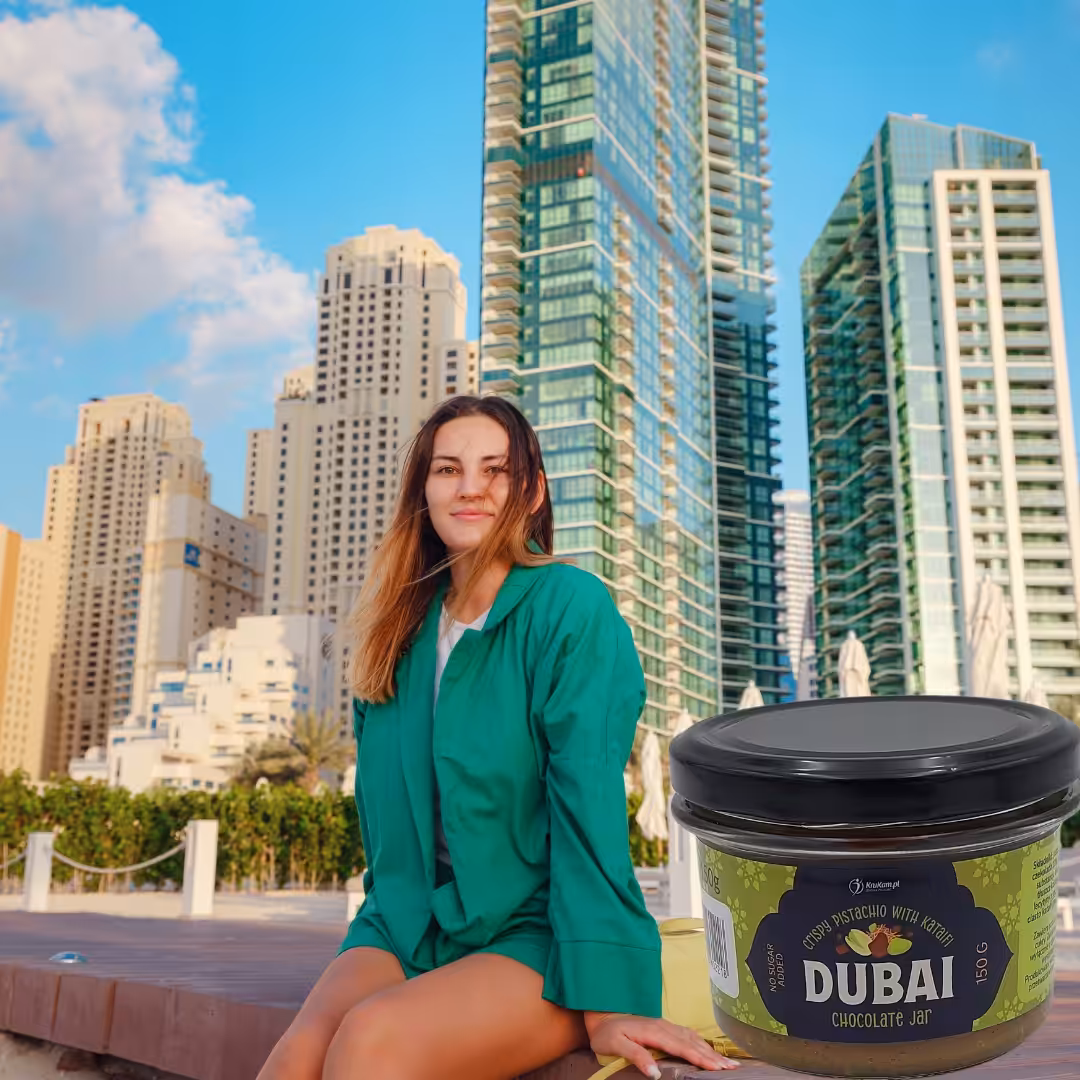 Dubai Chocolate Jar 150g Deser dubajski czekoladowy Czekolada dubajska - obrazek 5