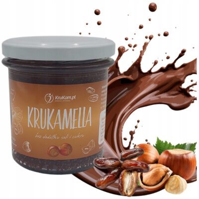 KruKam Krukamella pasta z orzechów laskowych 300g Masło z orzechów bez cukr