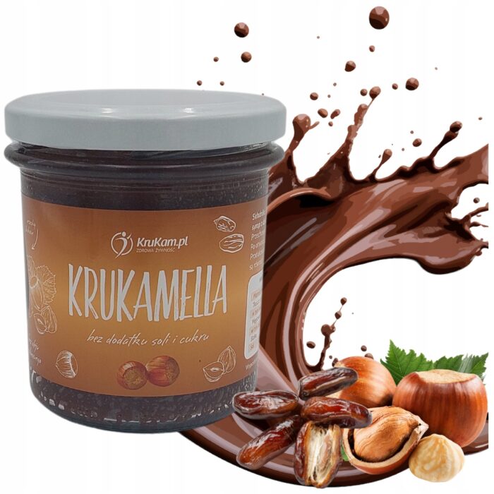 KruKam Krukamella pasta z orzechów laskowych 300g Masło z orzechów bez cukr