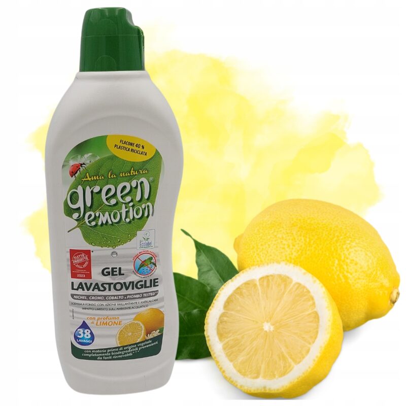 Green Emotion hipoalergiczny żel do zmywarki o świeżym zapachu cytryny 650