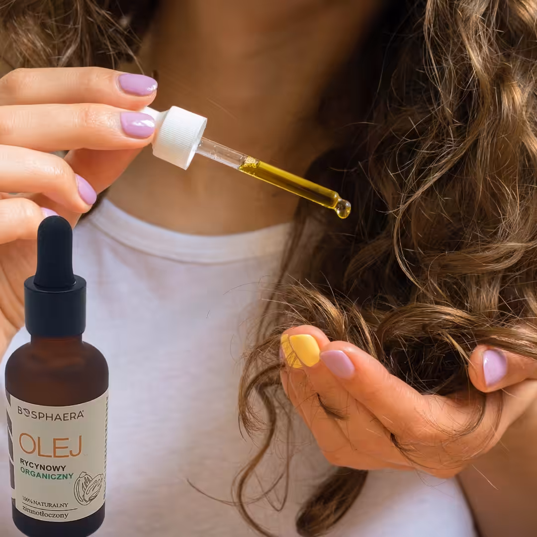BOSPHAERA olej rycynowy organiczny tłoczony na zimno 50ml z INDI Pielegnacj - obrazek 3