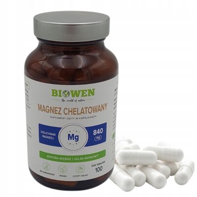 Biowen Magnez chelatowany diglicynian magnezu 840mg łagodny dla żołądka