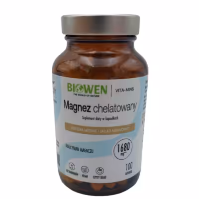 Biowen Magnez Chelatowany 850 mg diglicynian magnezu - 100 kapsułek