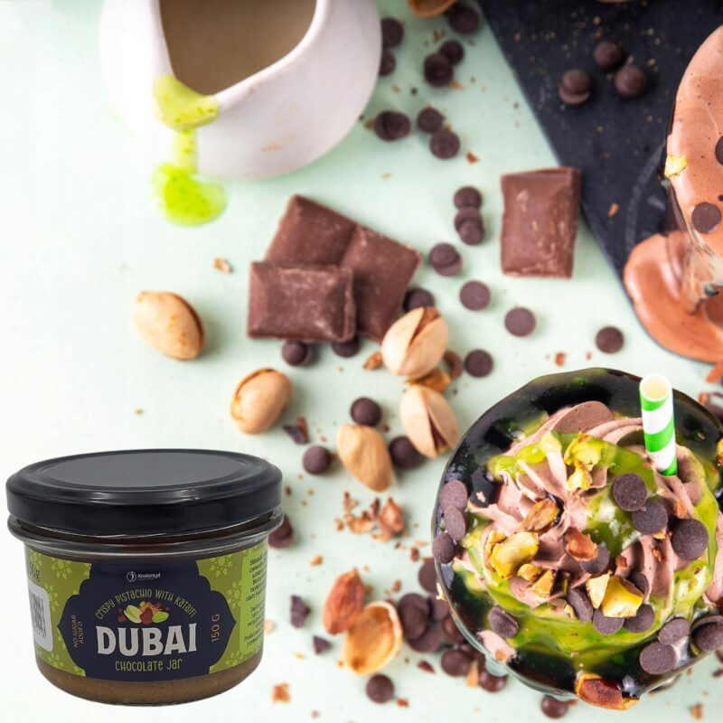 Dubai Chocolate Jar 150g Deser dubajski czekoladowy Czekolada dubajska - obrazek 4