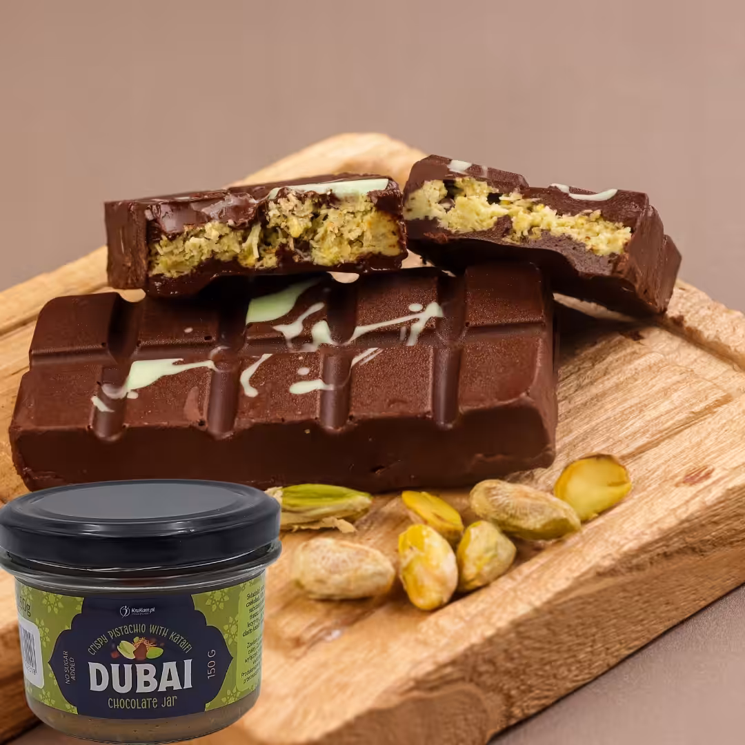 Dubai Chocolate Jar 150g Deser dubajski czekoladowy Czekolada dubajska - obrazek 3