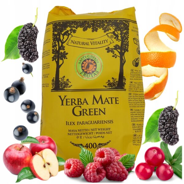 Yerba Mate Green FRUTAS Soczysta Owocowa Yerba najlepsza na start 400g