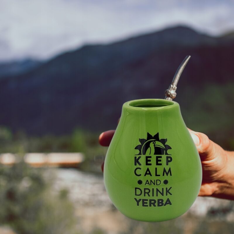 Matero ceramiczne Mate Green Luka Green z logo 350ml naczynko do yerba mate - obrazek 2
