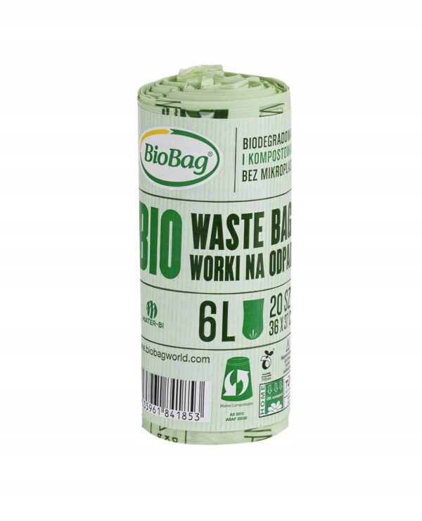 Worki na odpady organiczne i zmieszane 6L, 20szt. kompost, MaxAir II BioBag