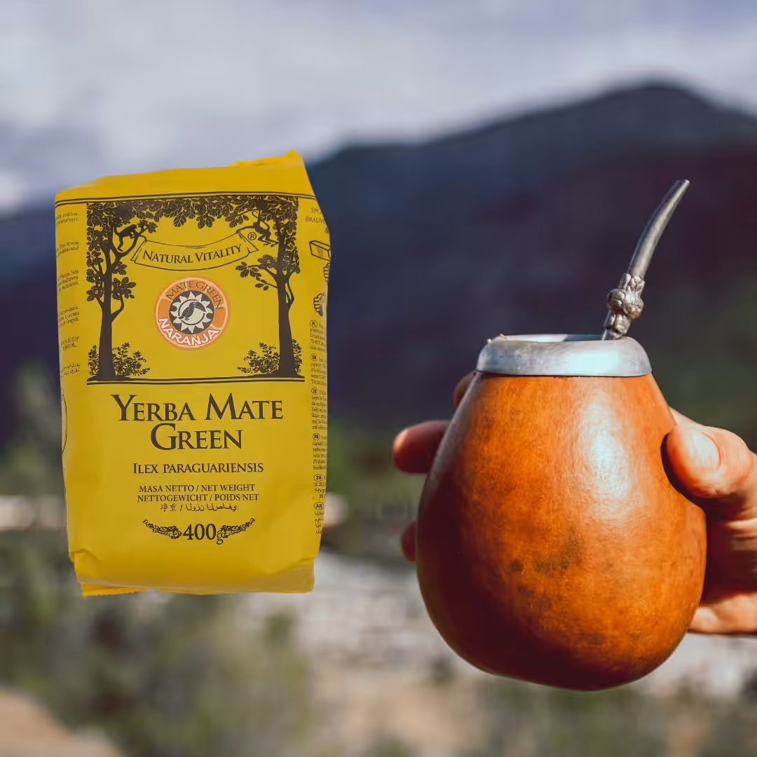 Yerba Mate Green Orange Naranja Terere orzeźwienie 400g yerba pomarańczowa - obrazek 3