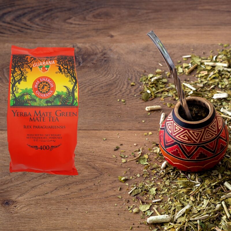 Yerba Mate Green MAS ENERGIA GUARANA 400g zielona yerba mate moc bez gorycz - obrazek 2